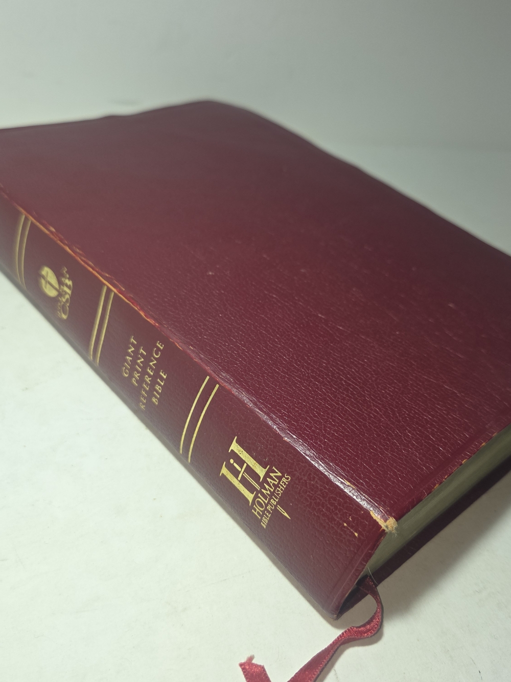Holman CSB Giant Print Reference Bible Red Letter Burgundy Leatherette Cover